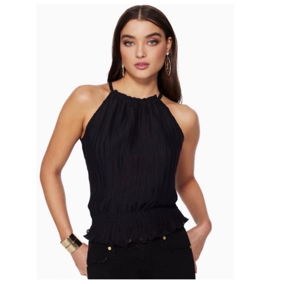 Ramy Brook Elise Top in Black. - Picture 1 of 6